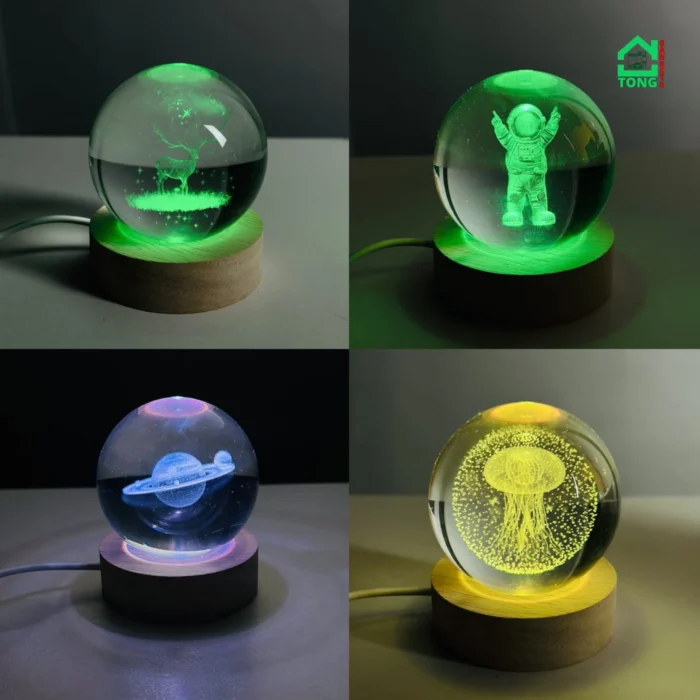 7 Color Changing LED 3D Crystal Ball